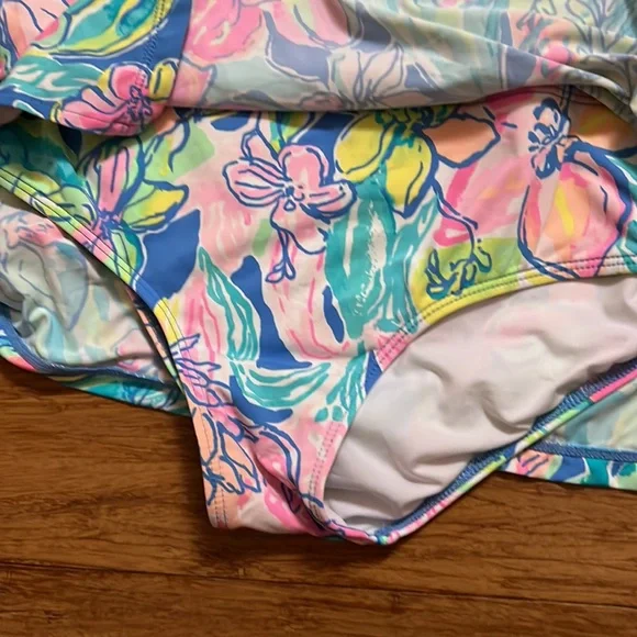 Lilly Pulitzer girls swim dress UPF 50 Bennet Blue Surf Gypsea size 10